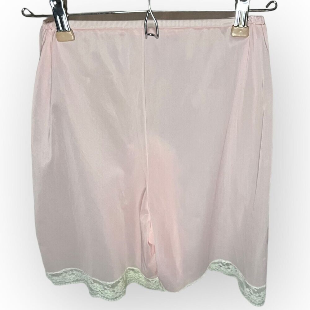 Olga Vintage 60s Pink & White 100% Nylon Slim Panti-Slip Tap Pants Bloomers Sz S - Picture 7 of 11